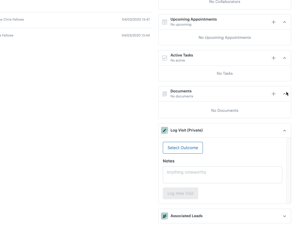 Log Visit screenshot 1